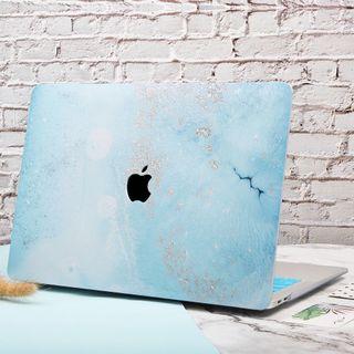 MacBook Air 13 11 Pro 13 15 12 Light blue Marble Hollow Logo Case Keyboard Cover