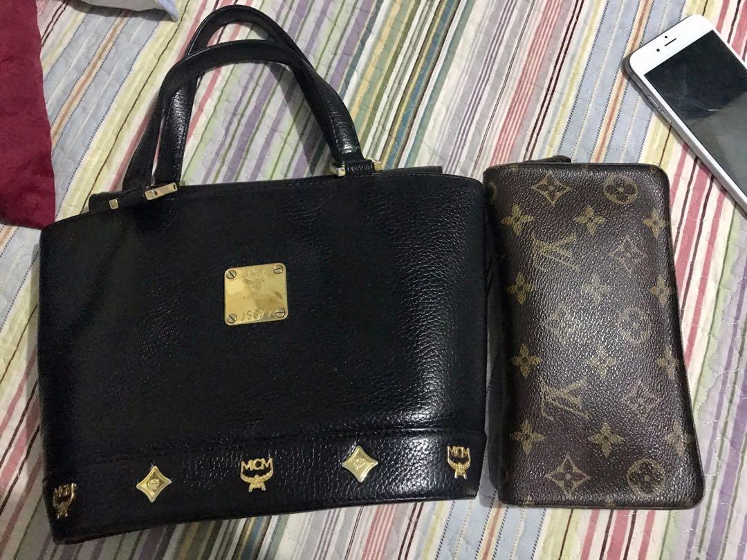 mcm black handbag