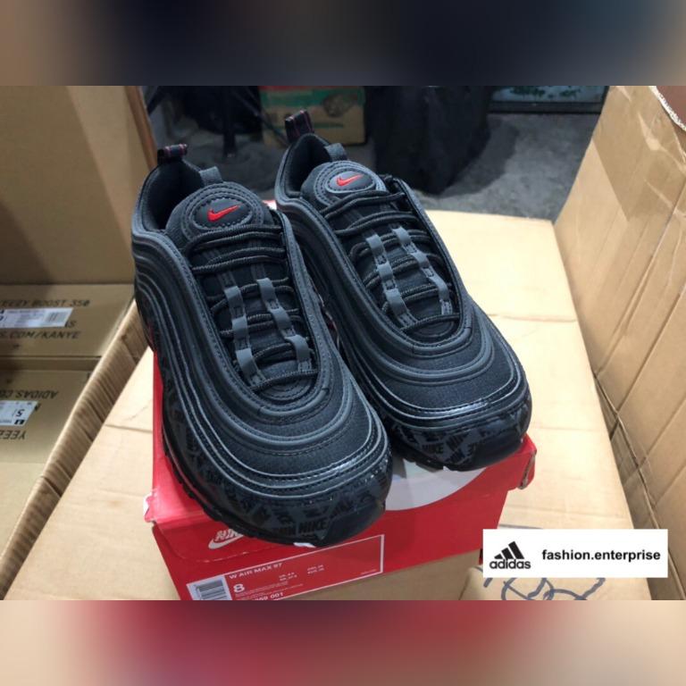 Nike air max 97 all shop over print black red