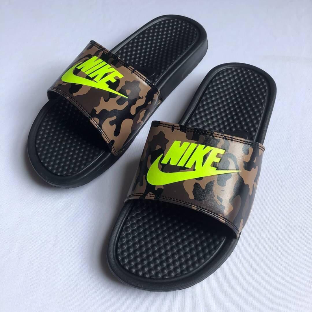 nike benassi neon