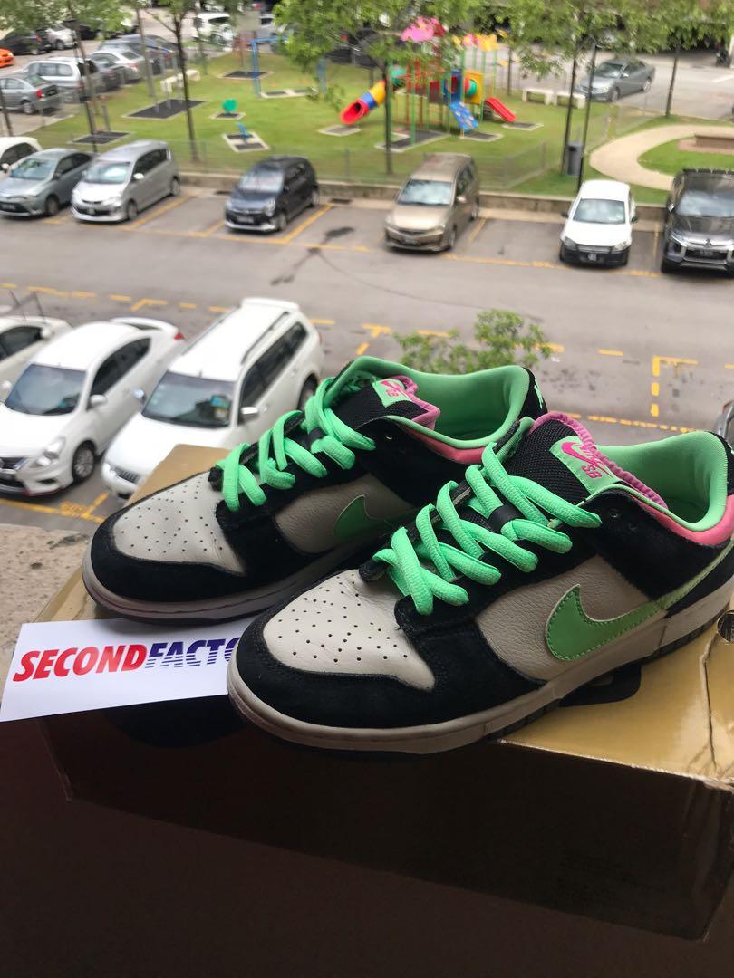 Nike SB Dunk Low Magnet Light Poison Green, Men's Fashion