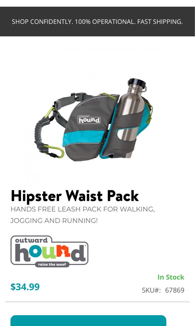 Outward hound shop hipster waist pack
