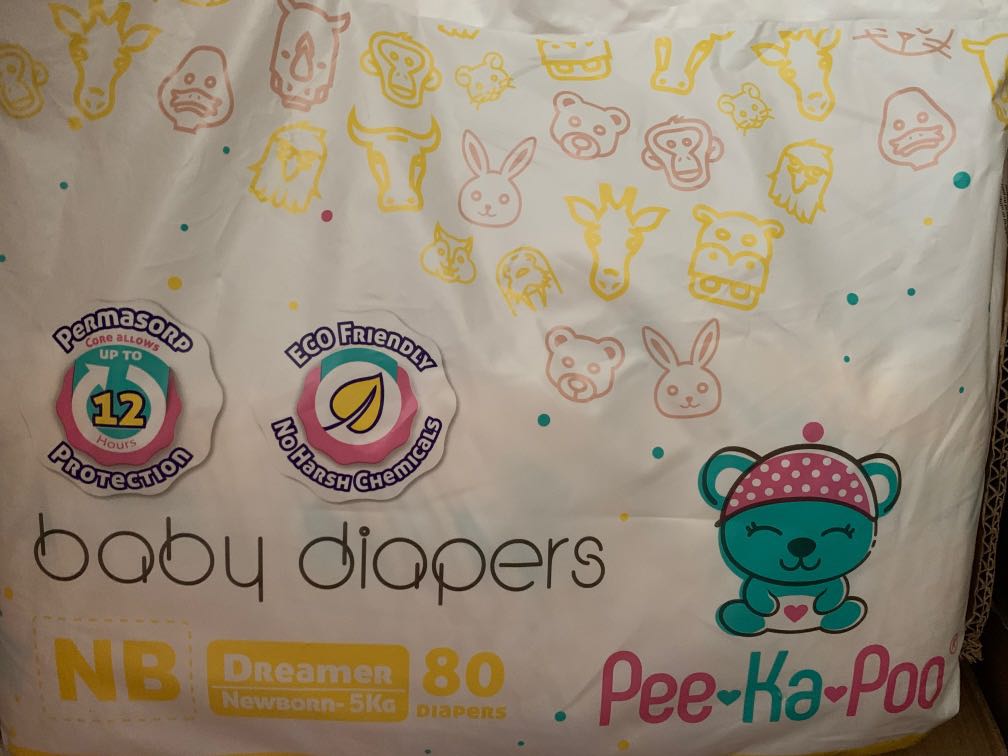 Peekaboo newborn diapers, Babies & Kids, Bathing & Changing, Diapers ...