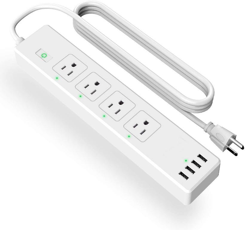 Smart Power Strip Wifi Surge Protector Power Bar Alexa Google Home Ifttt Supported Remote Control 4 Ac Outlet And 4 Usb Port Electronics Others On Carousell