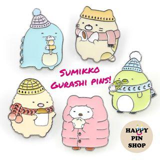 Sumikkogurashi winter theme enamel pins! (Sumikko Gurashi, San-X, #sanx)