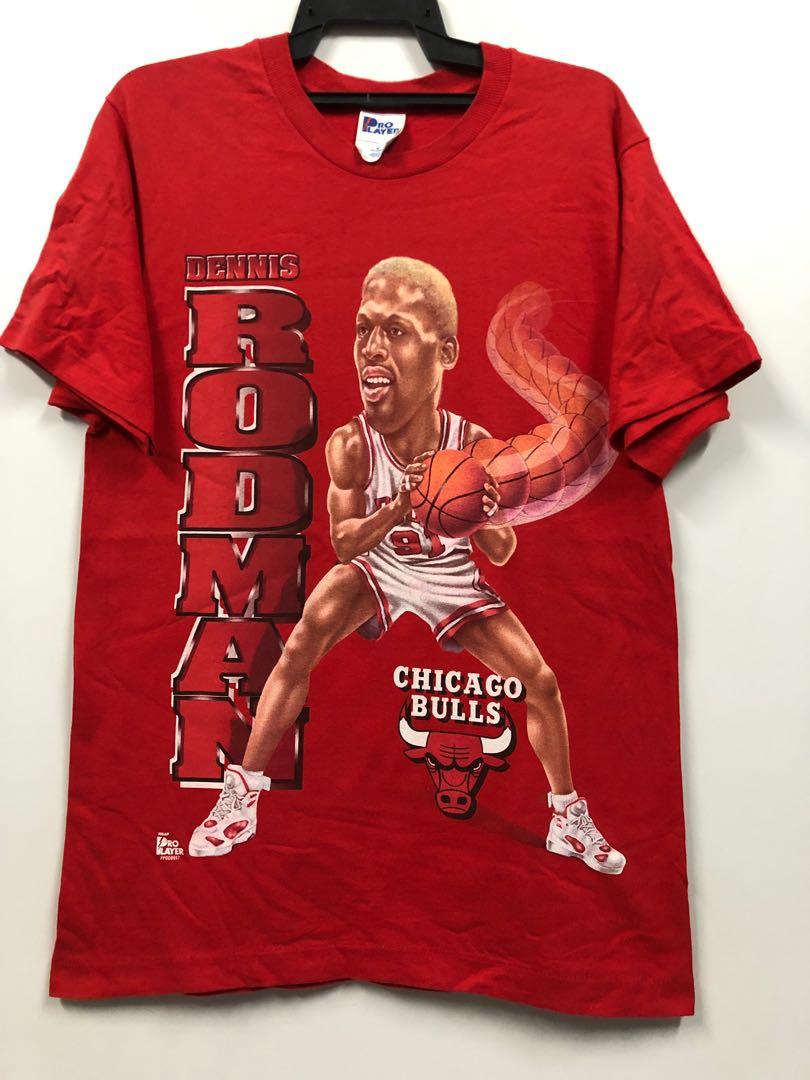 vintage Dennis Rodman chicago bulls 90s t shirt, Men's Fashion