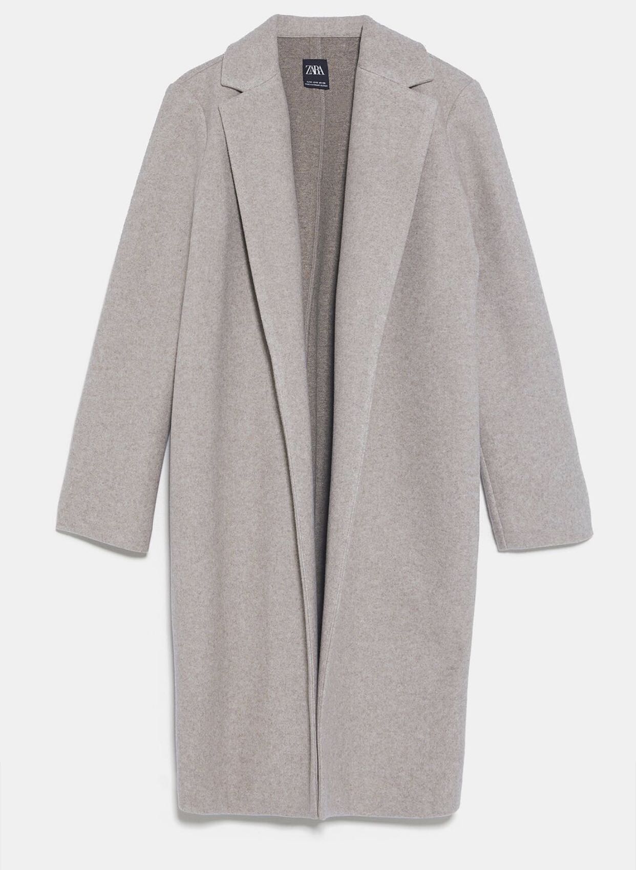 zara basics coat