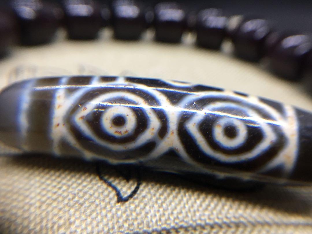 龙六眼天珠手链Dragon Six Eye Dzi Bead Bracelet 47.2x13.4mm, Men's