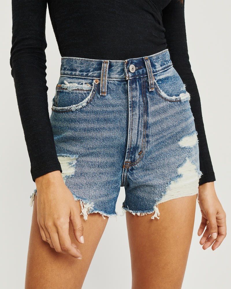 ultra high waisted jean shorts