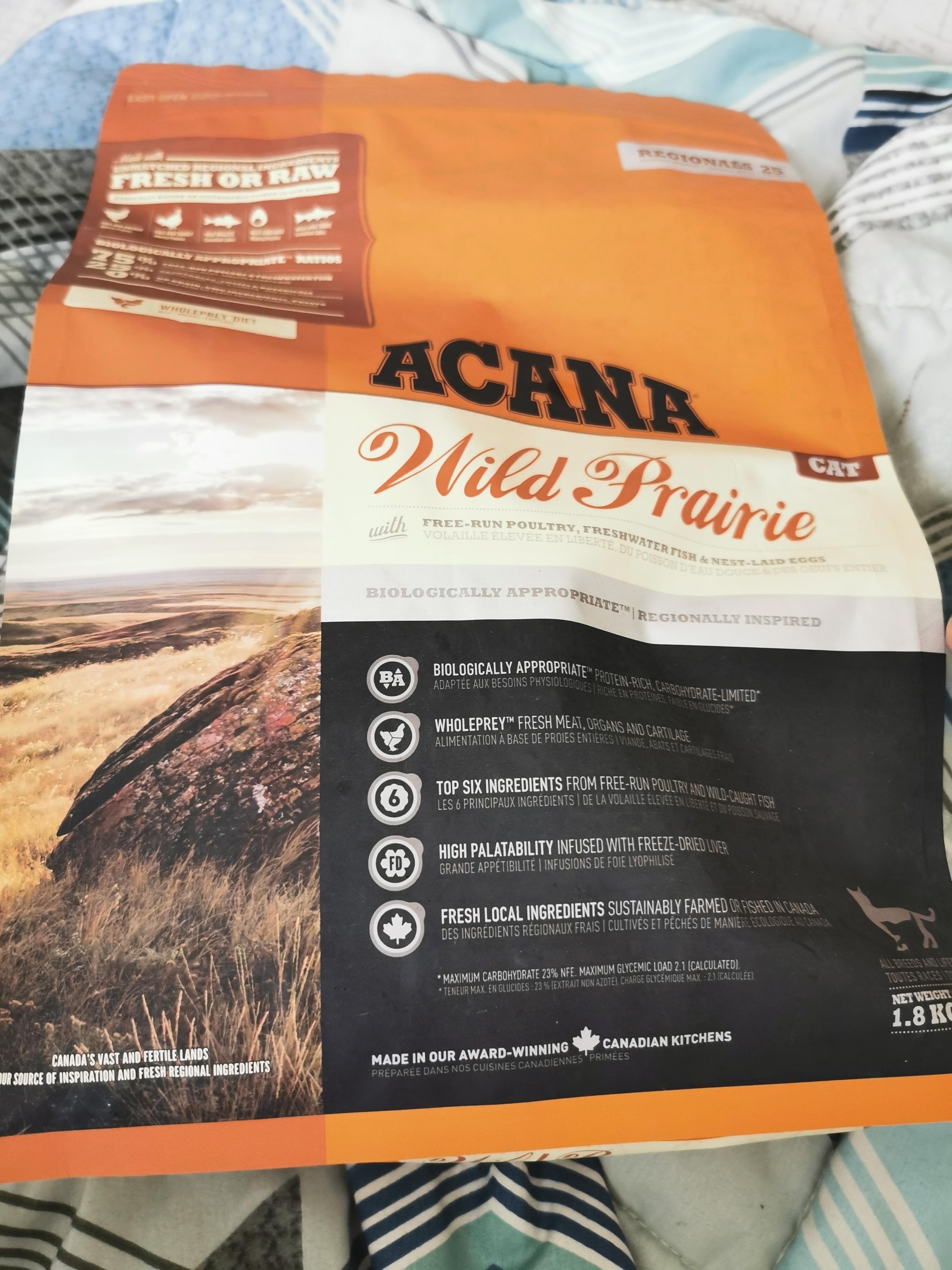 acana regionals wild prairie cat