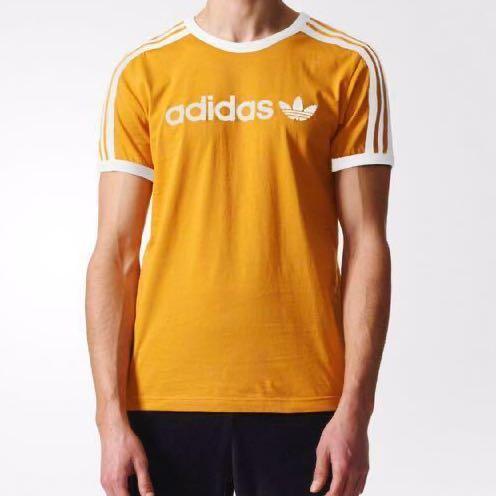 Adidas originals adicolor linear t-shirt in yellow hot sale