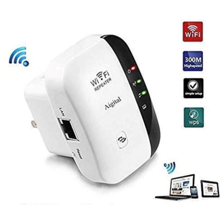 Aigital WiFi Extender Booster 300Mbps Aigital Wireless Repeater 2.4GHz