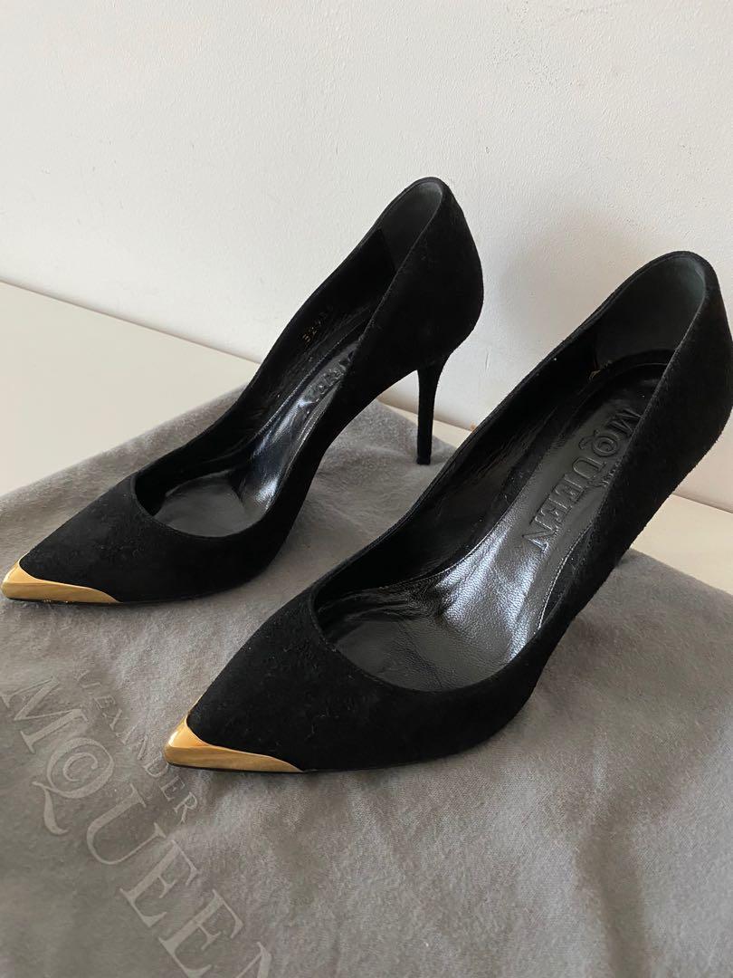 alexander mcqueen black heels