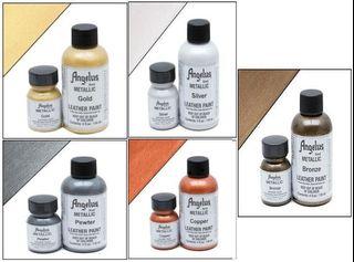 Angelus metallic paint 1oz original packaging authentic acrylic leather nt plastic adhesion cleaner