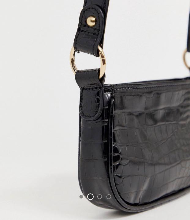 ASOS DESIGN croc 90s shoulder bag, Luxury, Bags Wallets Carousell