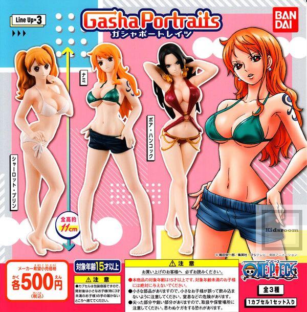 Bandai One Piece Gasha Portraits 01 扭蛋海賊王娜美女帝布琳泳裝女角性感水着全3種 玩具 遊戲類 玩具 Carousell