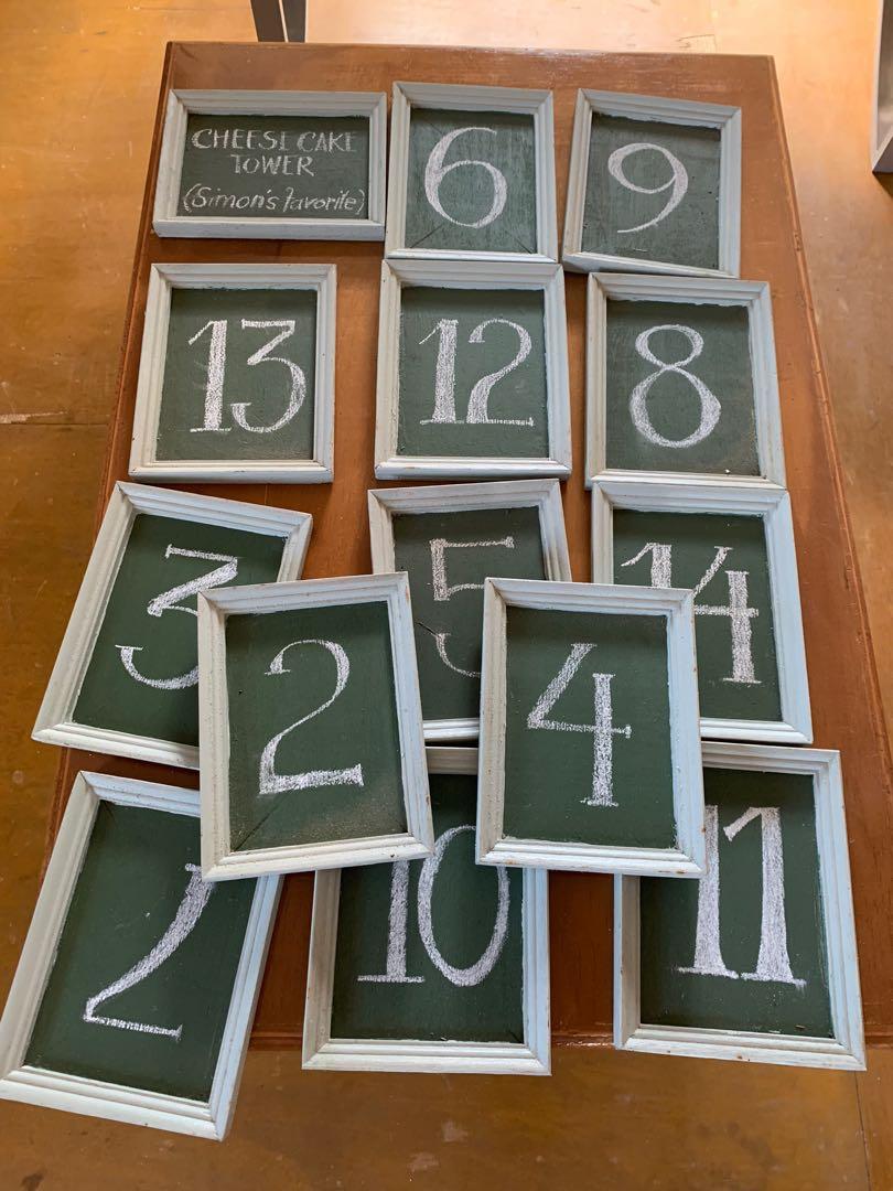 Blackboard Frame used as Table Numbers in Wedding (Category: Frames & Pictures) located in Bacoor. Submitted by solitaire0509 (Listing ID 1002709157, Image 1). Description: Used once. Buyer to book and shoulder shipping. .