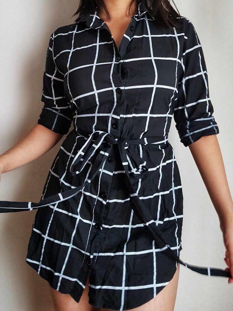 Dolphin hem shirt dress online
