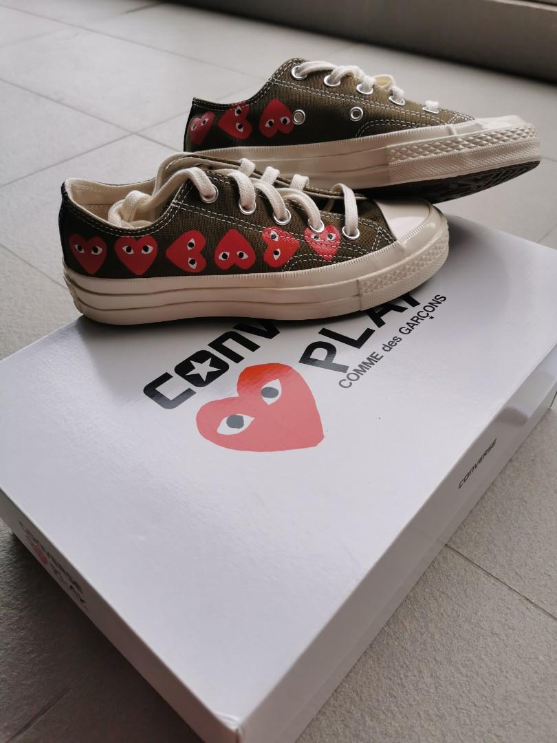 Comme des garcons play emblem low top sneaker cheap
