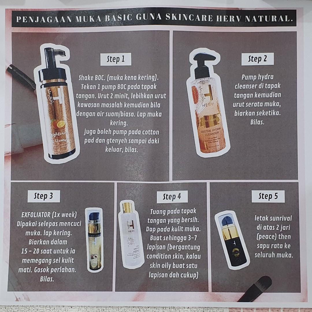 Herv Natural Skin Care Set Health Beauty Face Skin Care On Carousell