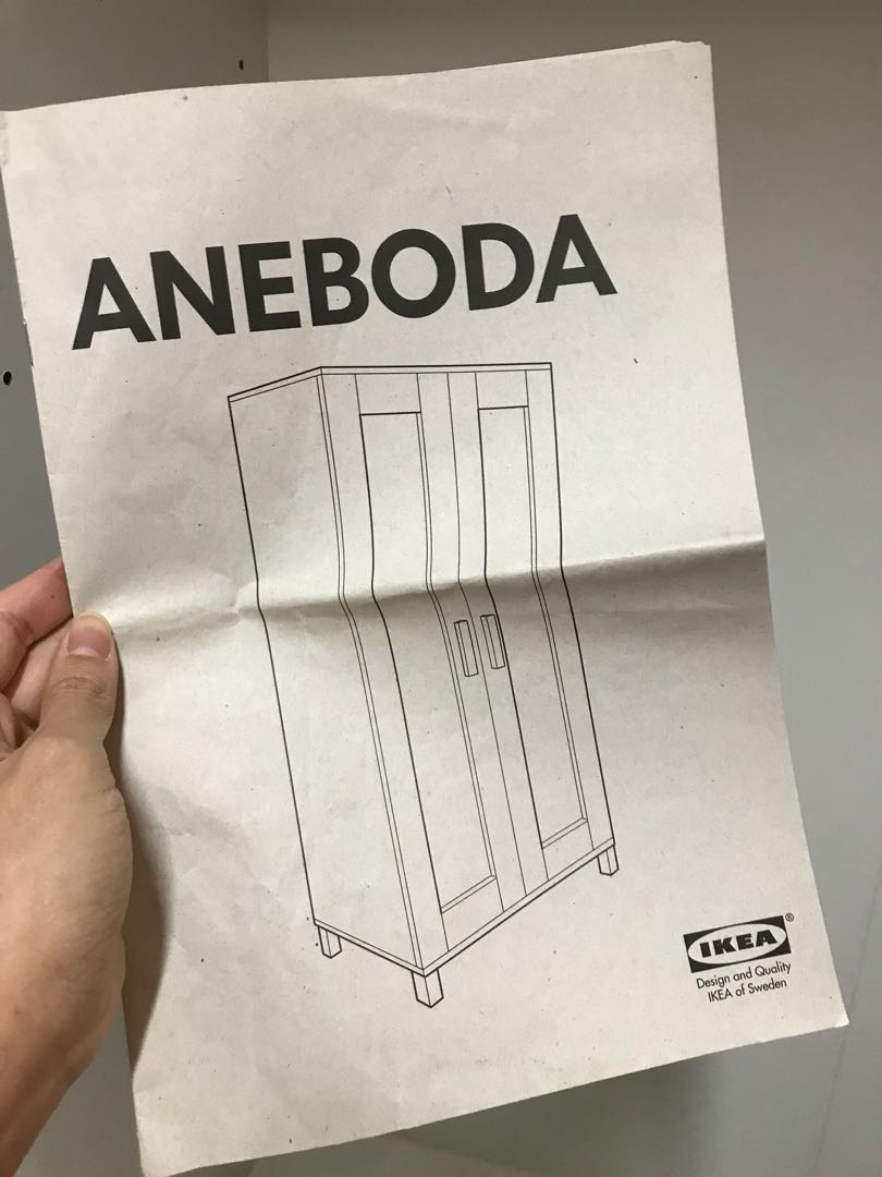 Ikea 衣櫃 ANEBODA wardrobe - 70% new 附連身鏡