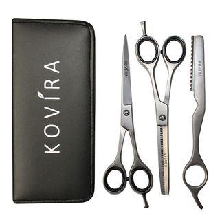 Kovira 6.5 inch Hairdressing Scissors with Case- Barber Hairdresser Scissors and Thinning Shears/Cutting Scissors Set with Razor