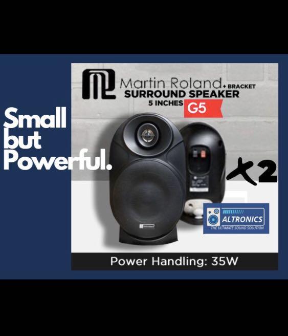 Martin Roland 2-way 5 inch speaker (pair) + inbuilt mounting ...