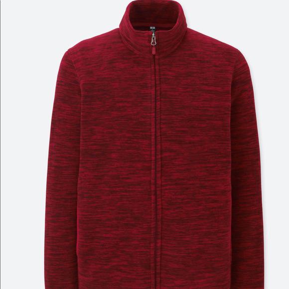 Men s Red Fleece Jacket Uniqlo Men s Fashion Coats Jackets and