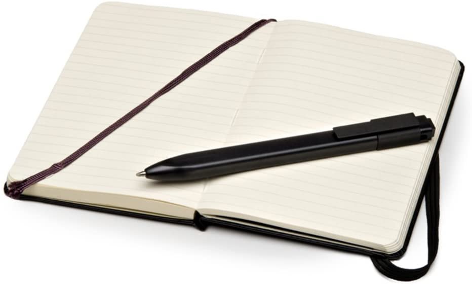 Moleskine Classic Notebook and Pen Pack (Hard Cover, Pocket, Ruled/Lined Notebook and Fine 0.5 MM Pen, Black) 192 Pages