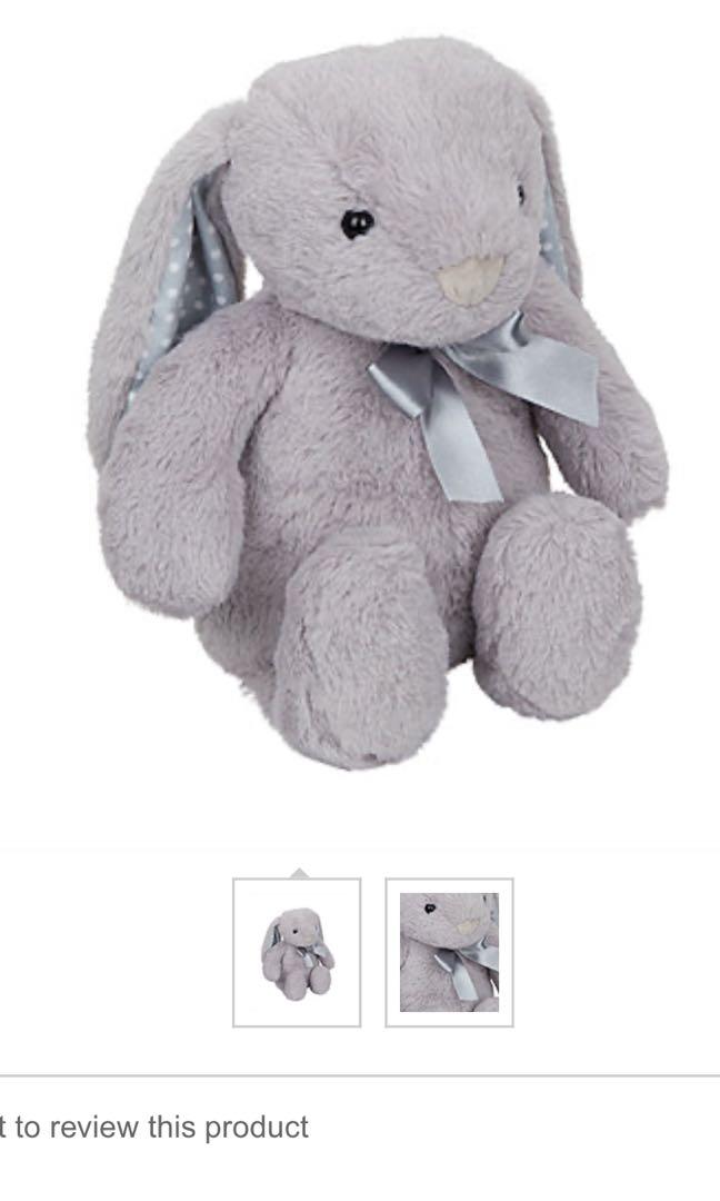 Mothercare Grey cuddly bunny Hobbies Toys Toys Games on