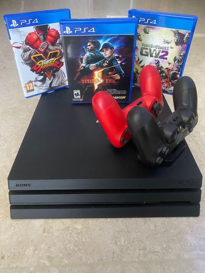ps4 pro with 2 controllers