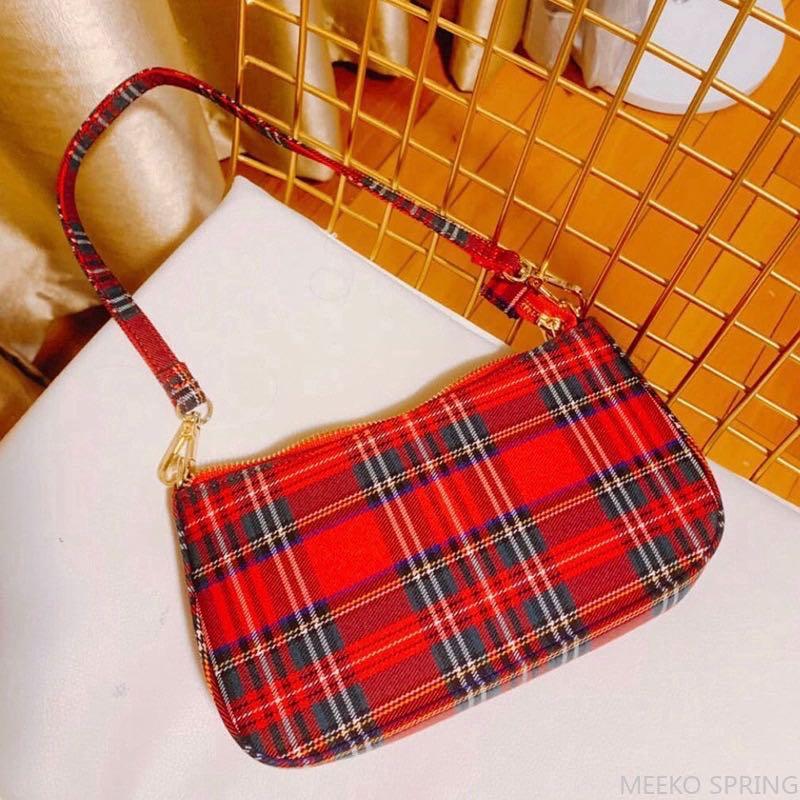 checkered shoulder bag