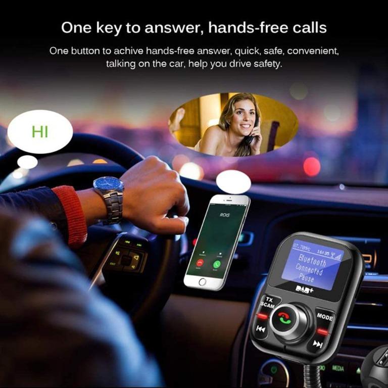 🚚 𝐅𝐑𝐄𝐄 𝐃𝐄𝐋𝐈𝐕𝐄𝐑𝐘!) SONRU Bluetooth 5.0 FM Transmitter, Bluetooth  Adapter Car Radio Audio Transmitter Handsfree Car Kit with QC3.0 USB  Port,A2DP Crystal Sound, 1.1M Cable, Battery Voltage Display, TF Card Play,  Car
