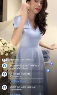 Shoulder Ribbon Baby Blue dress by S’Gorgeous