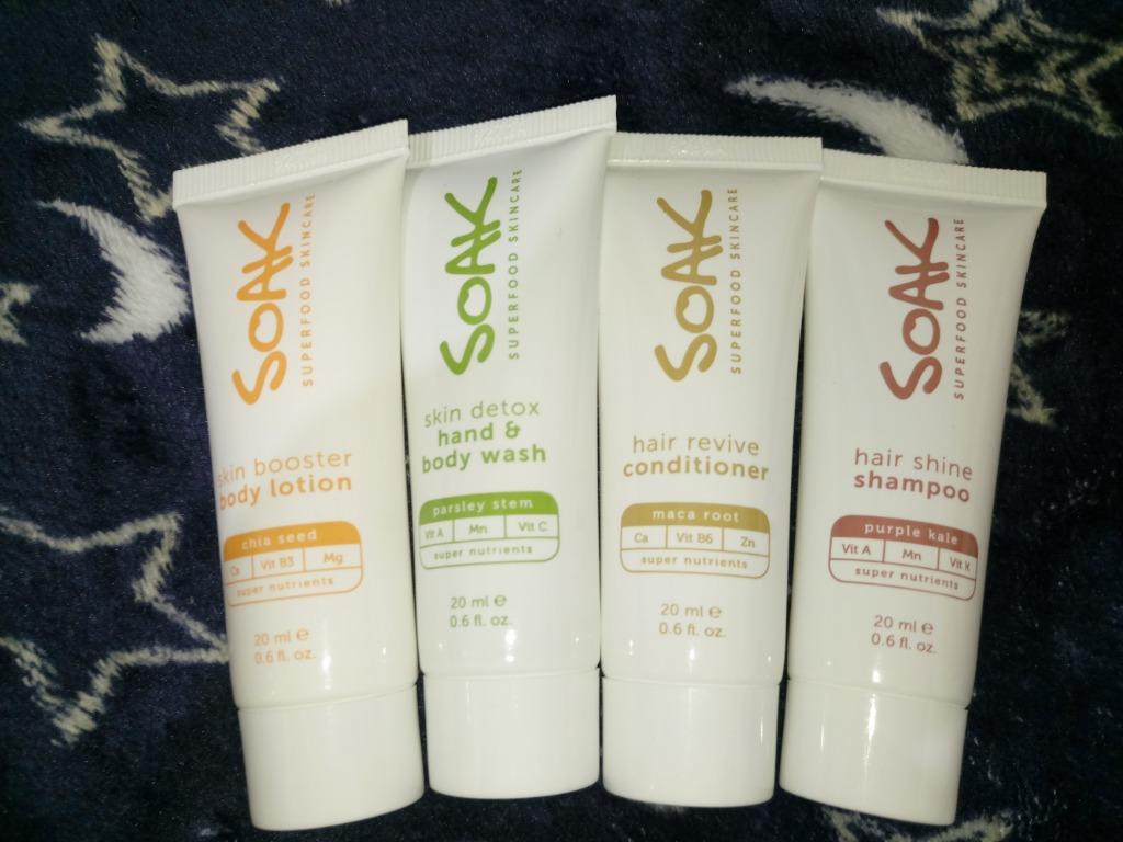 Soak Superfood Skincare Travel Essential Set, Beauty & Personal Care