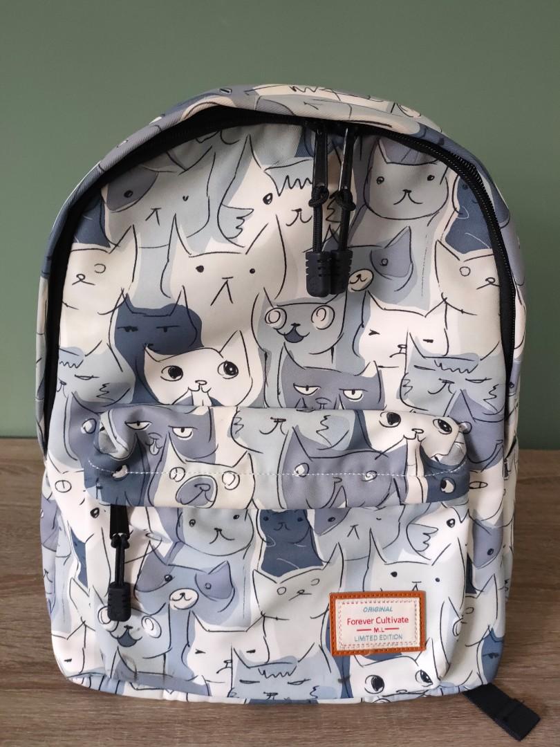 Used Cat design backpack no brand