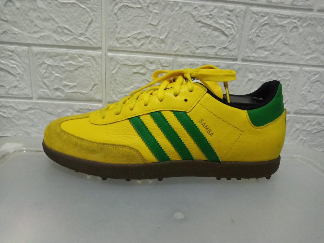 Adidas samba golf new arrivals shoes green and yellow