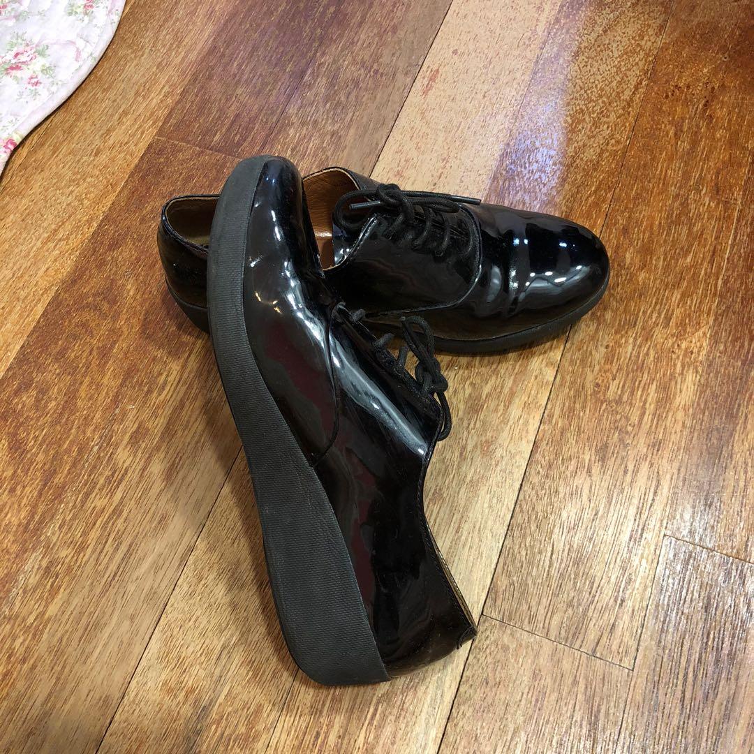 Authentic FITFLOP Patent Black Oxford Shoes, Women's Fashion, Footwear