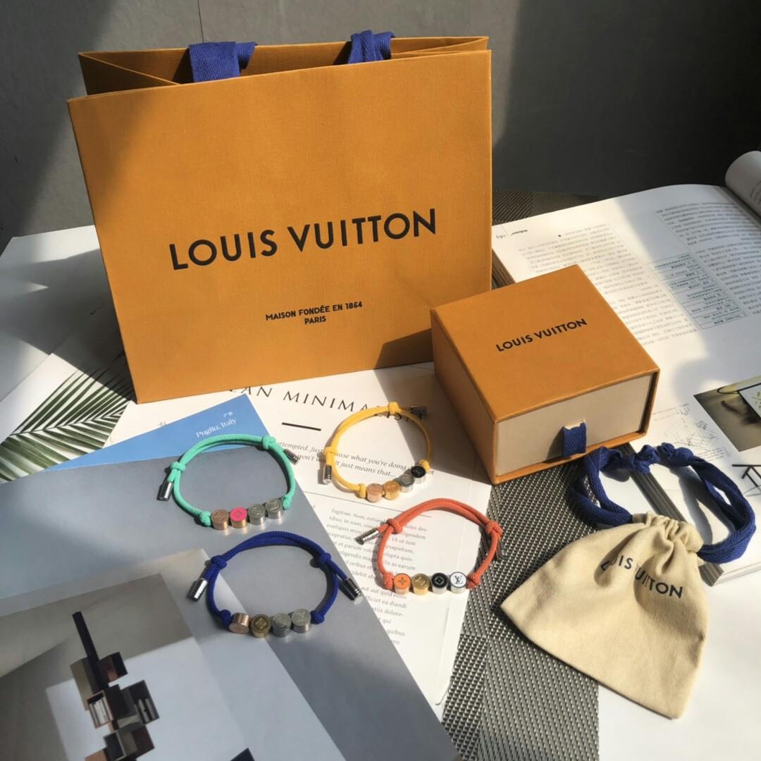 Simple Louis Vuitton Colors Bead Unisex LV Initials Monogram