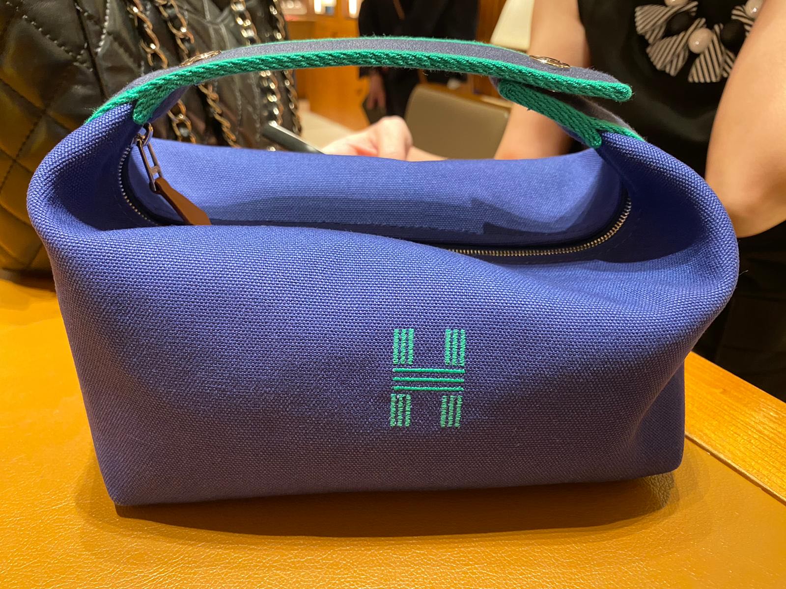 Hermes deals canvas pouch