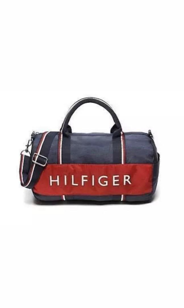 tommy hilfiger duffle bag leather