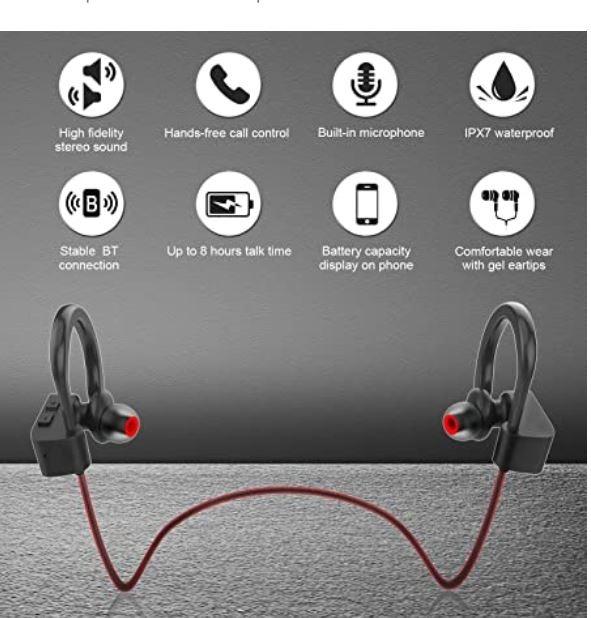 Letscom bluetooth headphones ipx7 waterproof wireless sport earphones online reviews