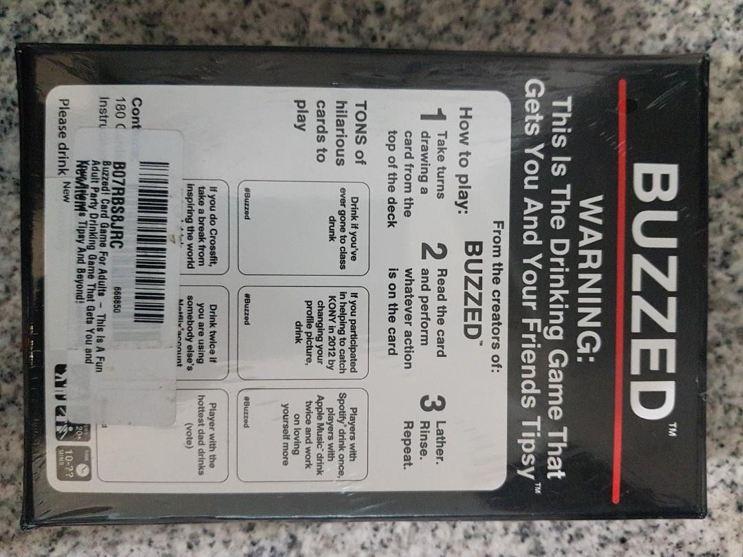 BUZZED Card Game for adults, Hobbies & Toys, Toys & Games on Carousell