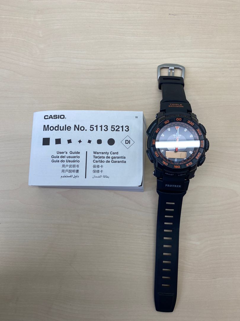 Casio Protrek Watch with Triple Sensor, Mobile Phones \u0026 Gadgets, Wearables  \u0026 Smart Watches on Carousell