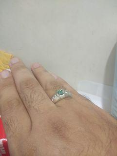 Colombia Emerald Silver Ring / Zamrud Colombia