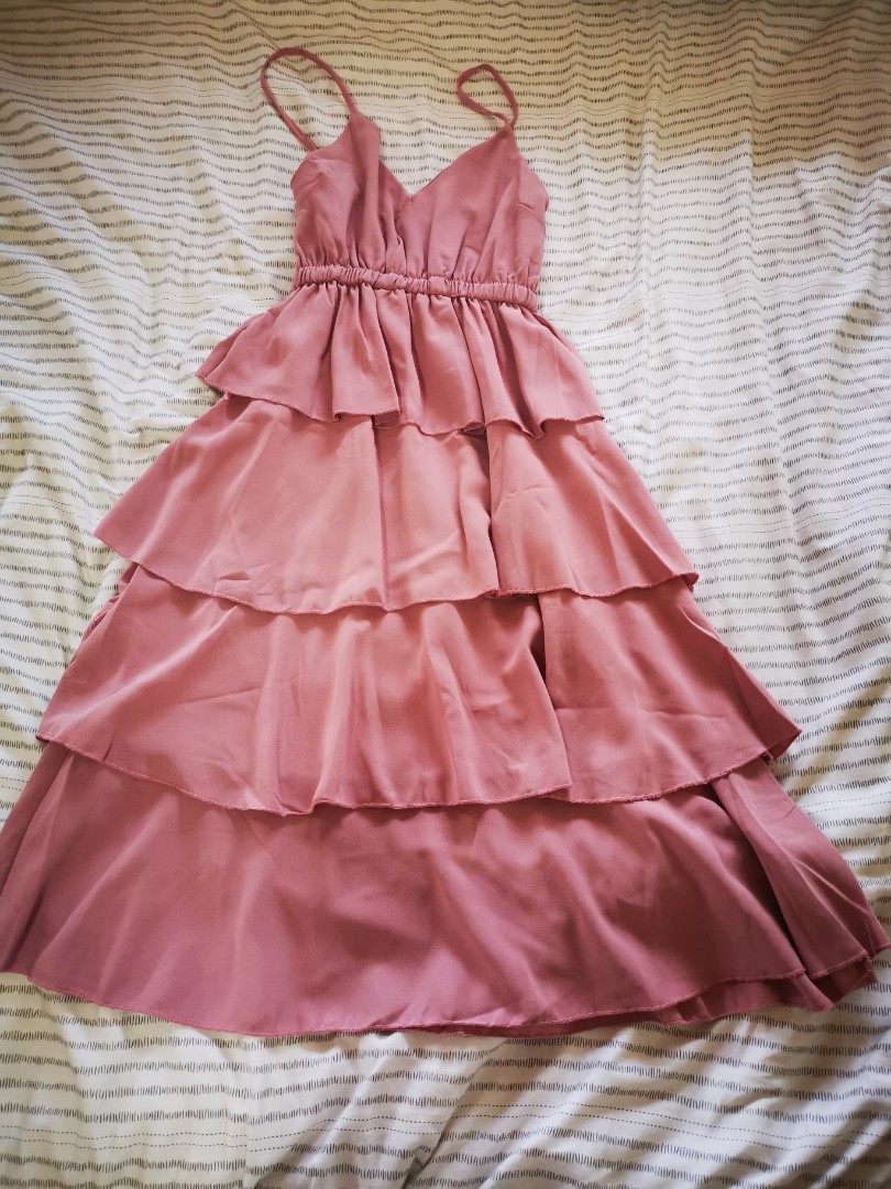 Cupcake Dress In Dusky Pink Women S Fashion Dresses Sets Dresses On Carousell