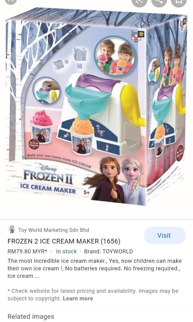 Disney Frozen 2 Ice cream maker, Hobbies & Toys, Toys & Games on Carousell