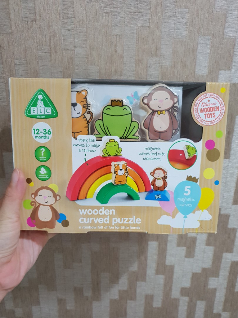 ELC Wooden Rainbow Puzzle, Hobbies & Toys, Toys & Games on Carousell