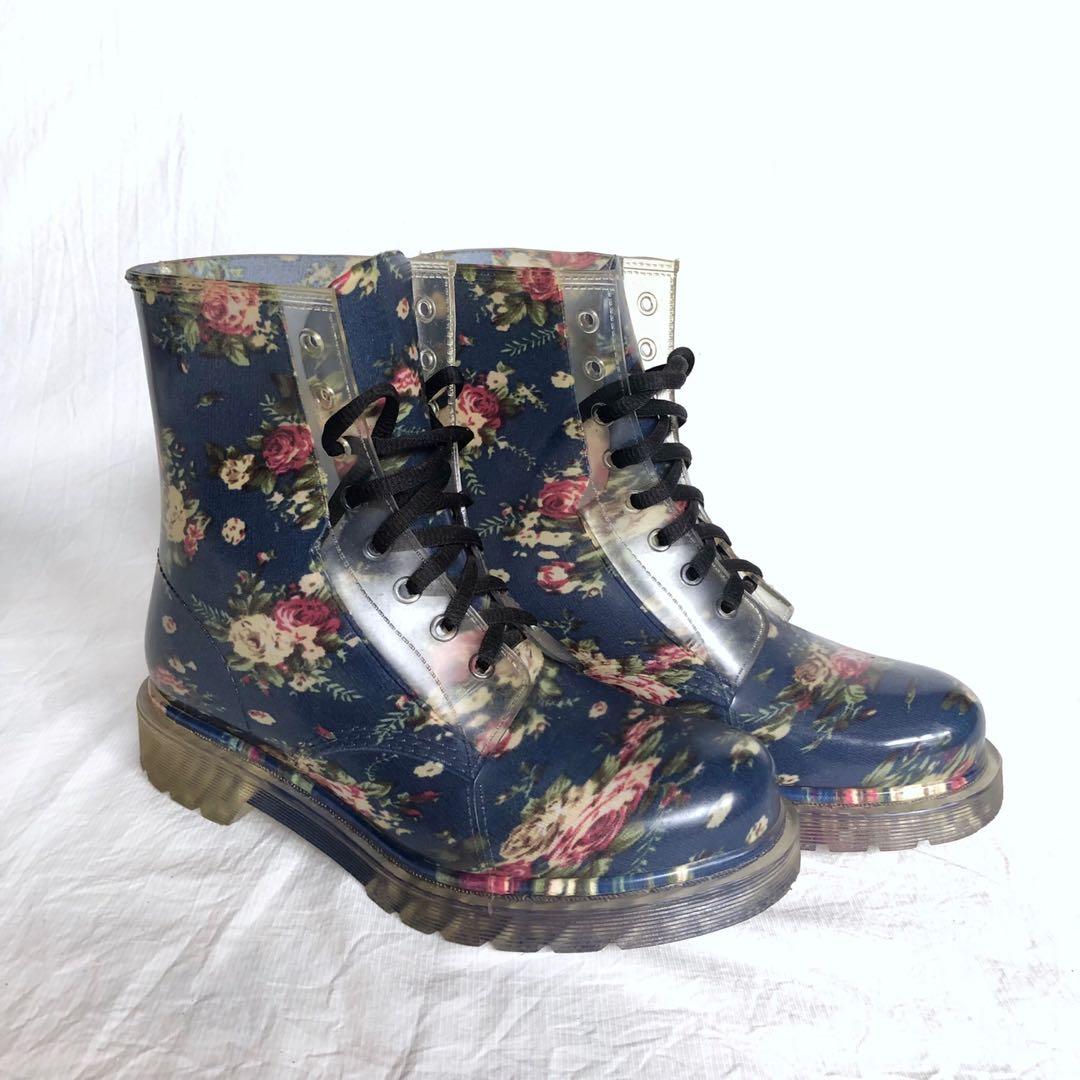 floral rain boots womens