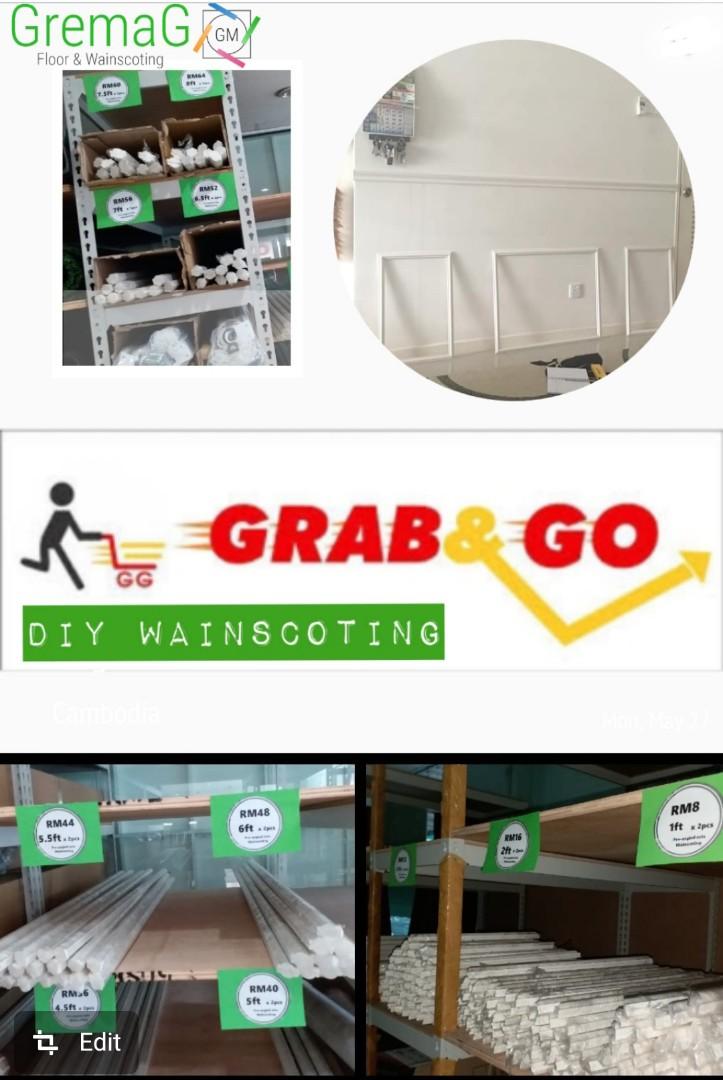 Grab Go Diy Easy Wainscoting Home Furniture Home Decor On Carousell